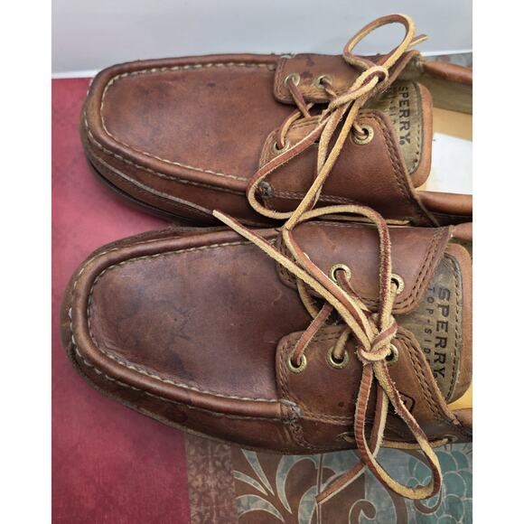 Sperry Top-Sider Men’s Boat Shoes CH08 Brown Leather Sz 12 M 0761742 Prepcore - Picture 6 of 11